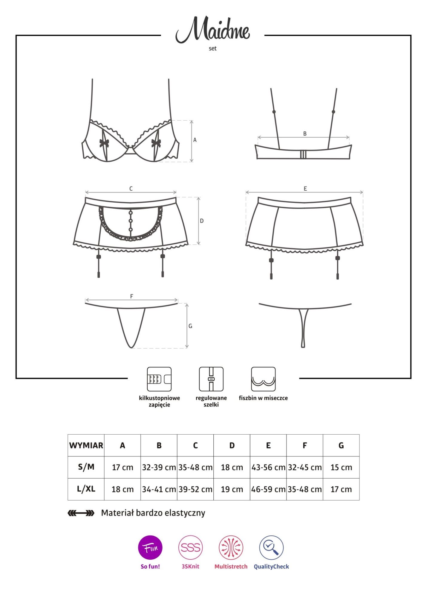 Костюм покоївки Maidme Set - Зображення 7