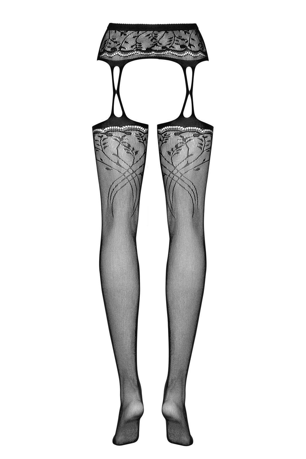 Панчохи з поясом S206 Black - Зображення 6