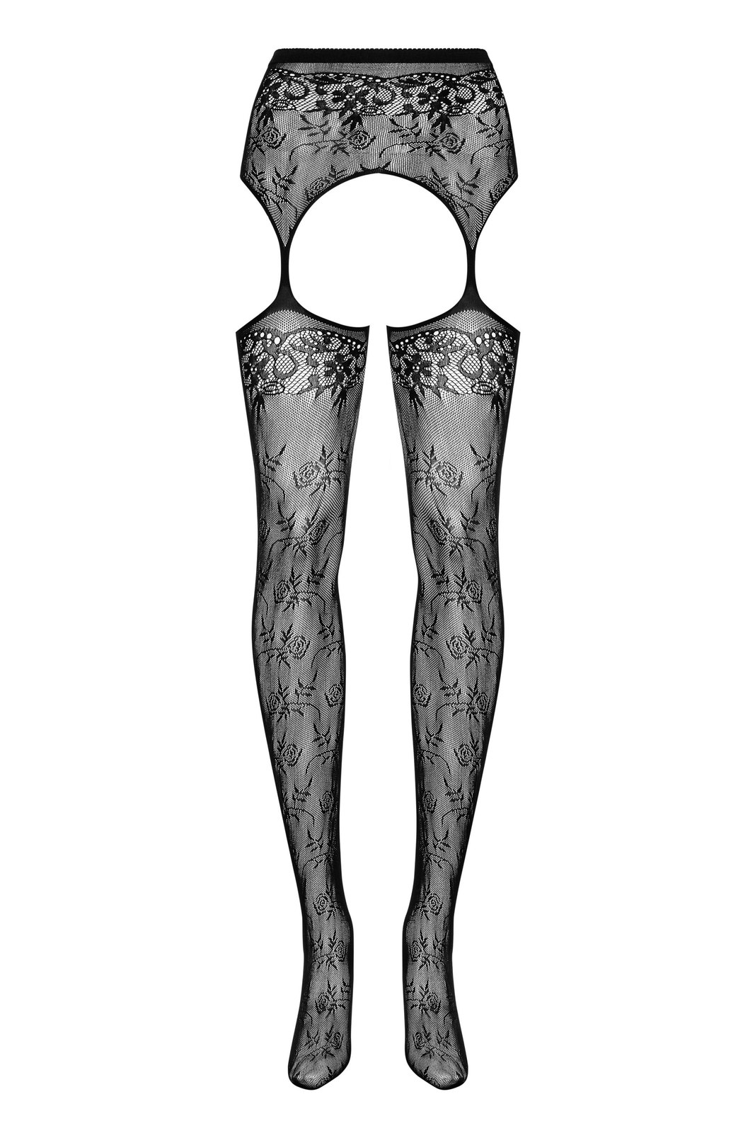 Панчохи з поясом S209 Black - Зображення 5