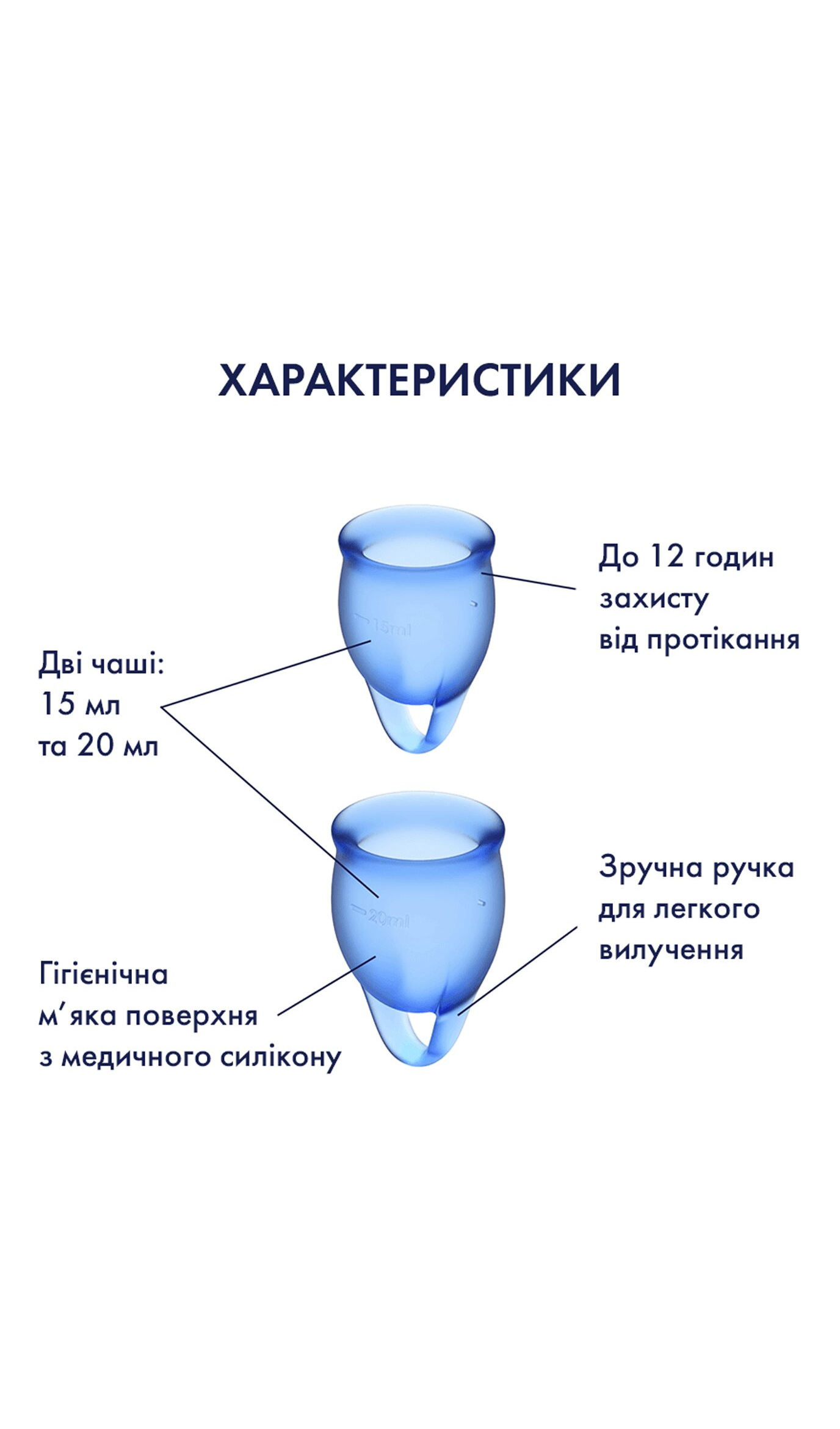 Набор менструальных чаш Satisfyer Feel Confident, 15мл и 20мл, мешочек для хранения — изображение 5