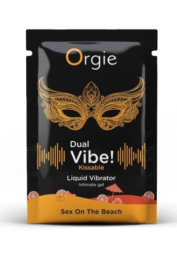 Пробник Жидкий вибратор коктейль Секс на пляже Dual Vibe!, 1 мл