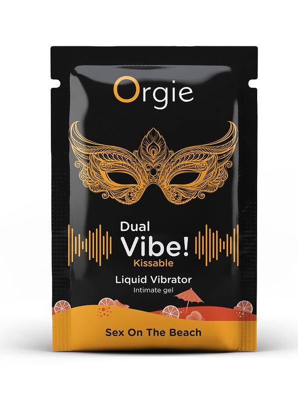 Пробник Жидкий вибратор коктейль Секс на пляже Dual Vibe!, 1 мл