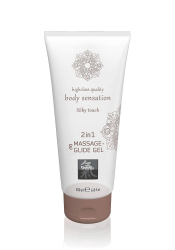 Лубрикант і Масажна олія 2 в 1 Massage-& Glide gel 2in1 Silky touch, 200 мл