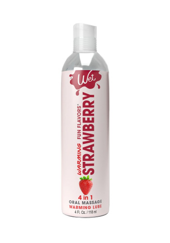 Лубрикант зі смаком полуниці Wet Strawberry з зігріваючим ефектом