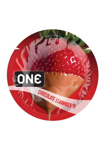 Презерватив One FlavorWaves Chocolate Strawberry шоколад з полуницею