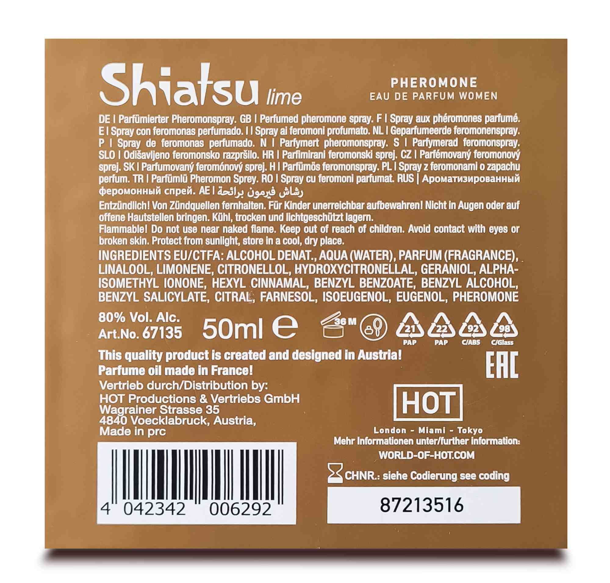 Парфуми з феромонами жіночі Shiatsu Pheromone Fragrance women lime - Зображення 9