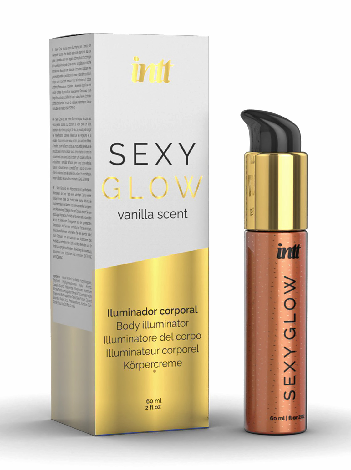 Крем шимер для тіла з ароматом ванілі Intt Sexy Glow - фото 1