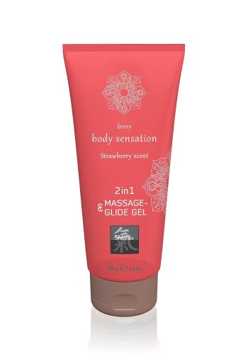 Лубрикант і Масажна олія 2 в 1 Massage-& Glide gel 2in1 Strawberry scent