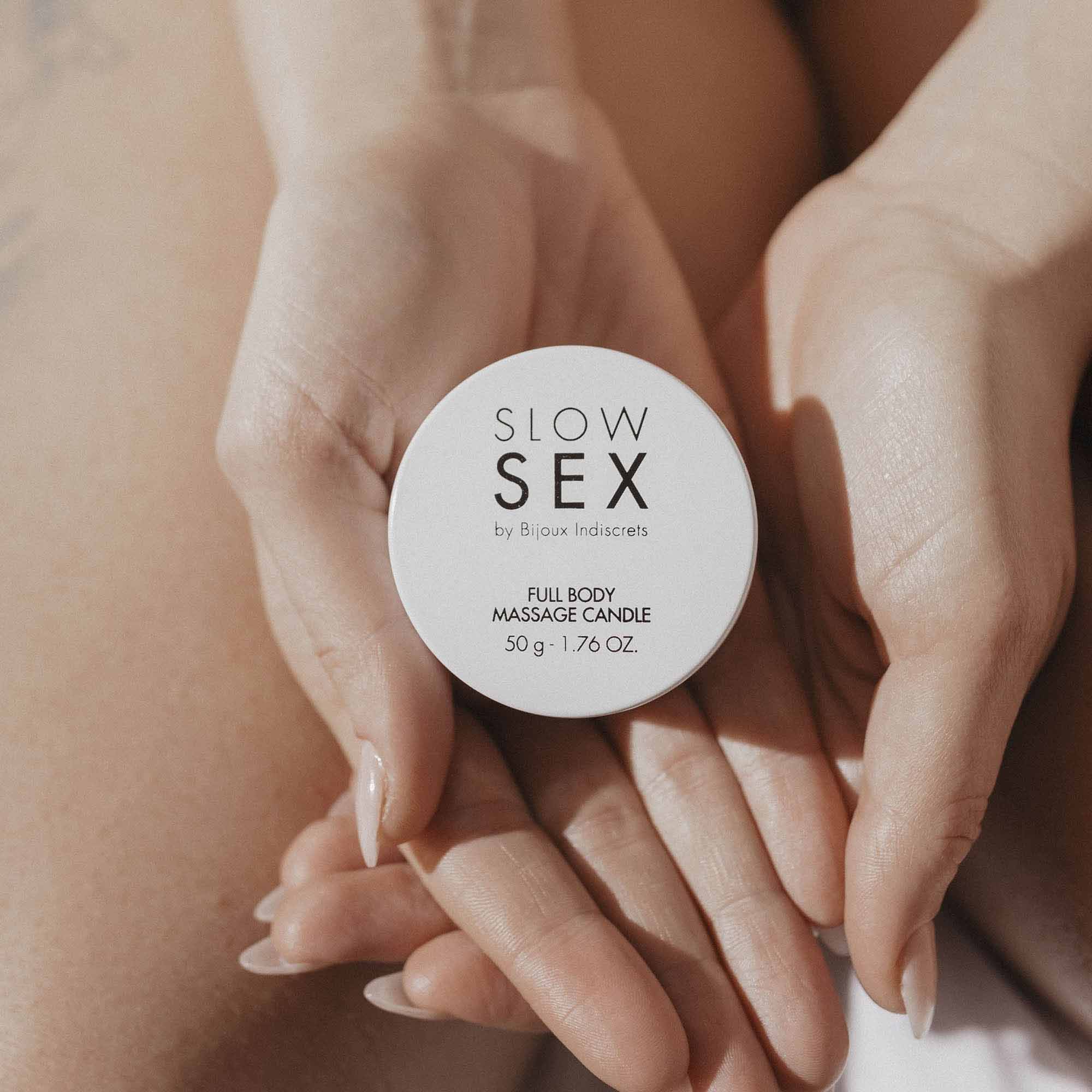 Масажна свічка з оліями, ароматна, Bijoux Indiscrets Massage Candle Slow Sex, 50 г - Зображення 6