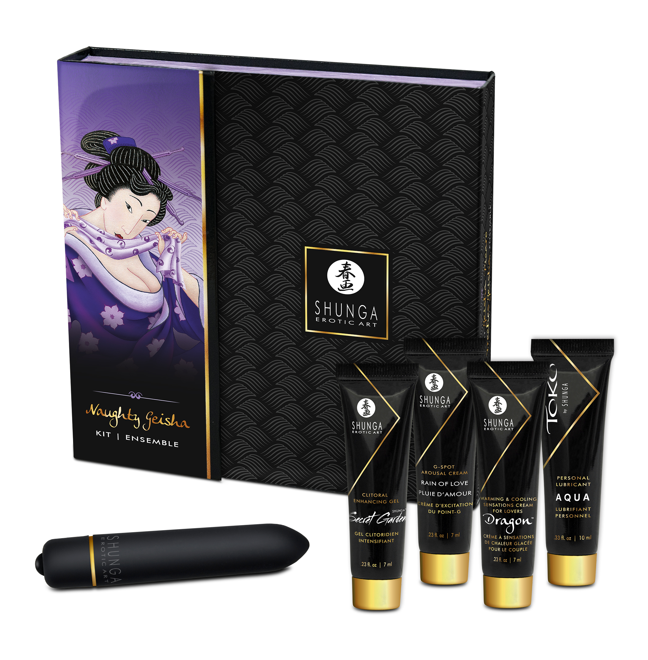 Набір збудливої косметики + вібопуля Shunga Naughty Geisha Collection 3 - фото 1