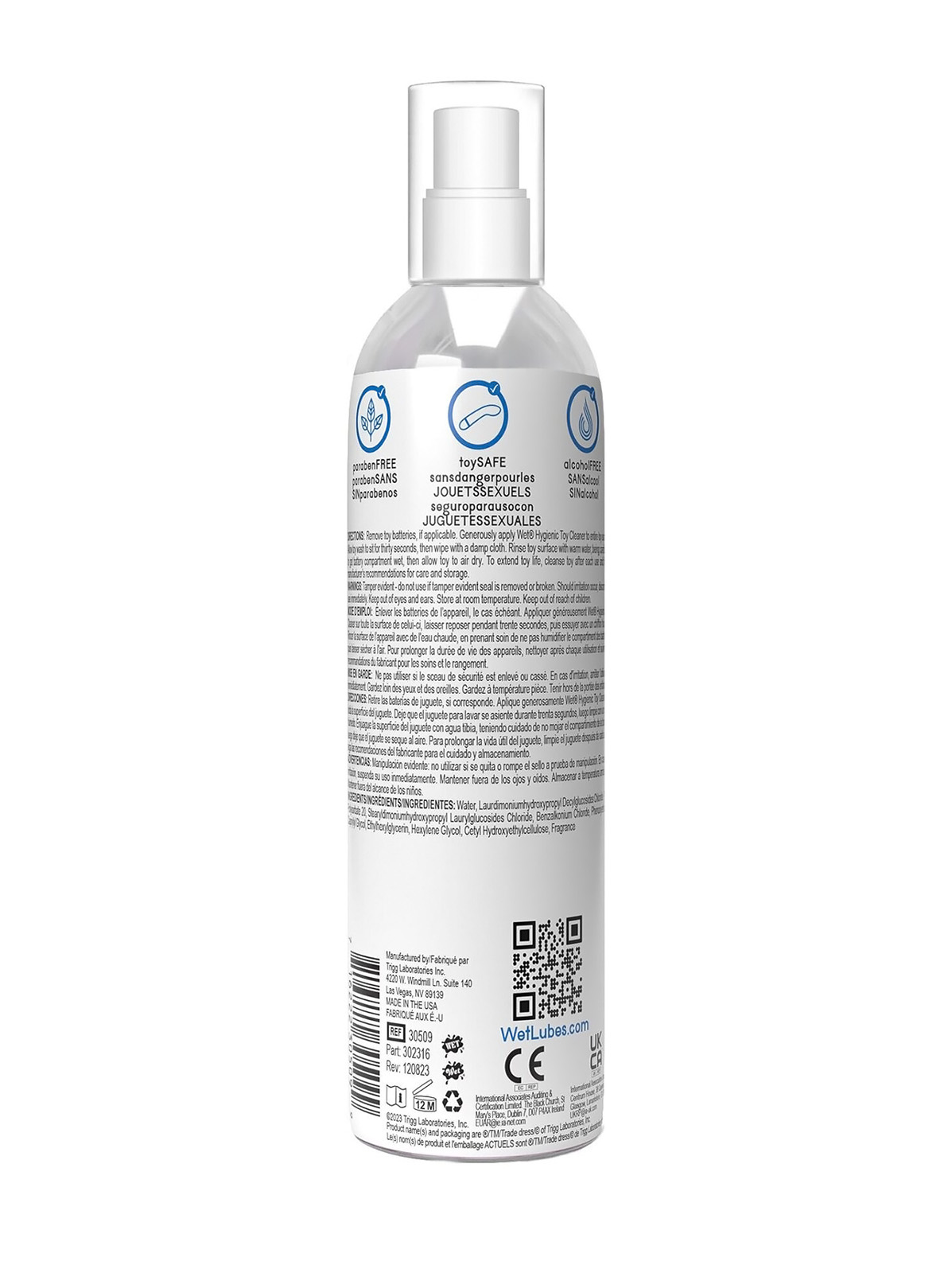 Очищувач для секс-іграшок без спирту Wet Toy Cleaner, на водній основі, 236 мл - Зображення 2