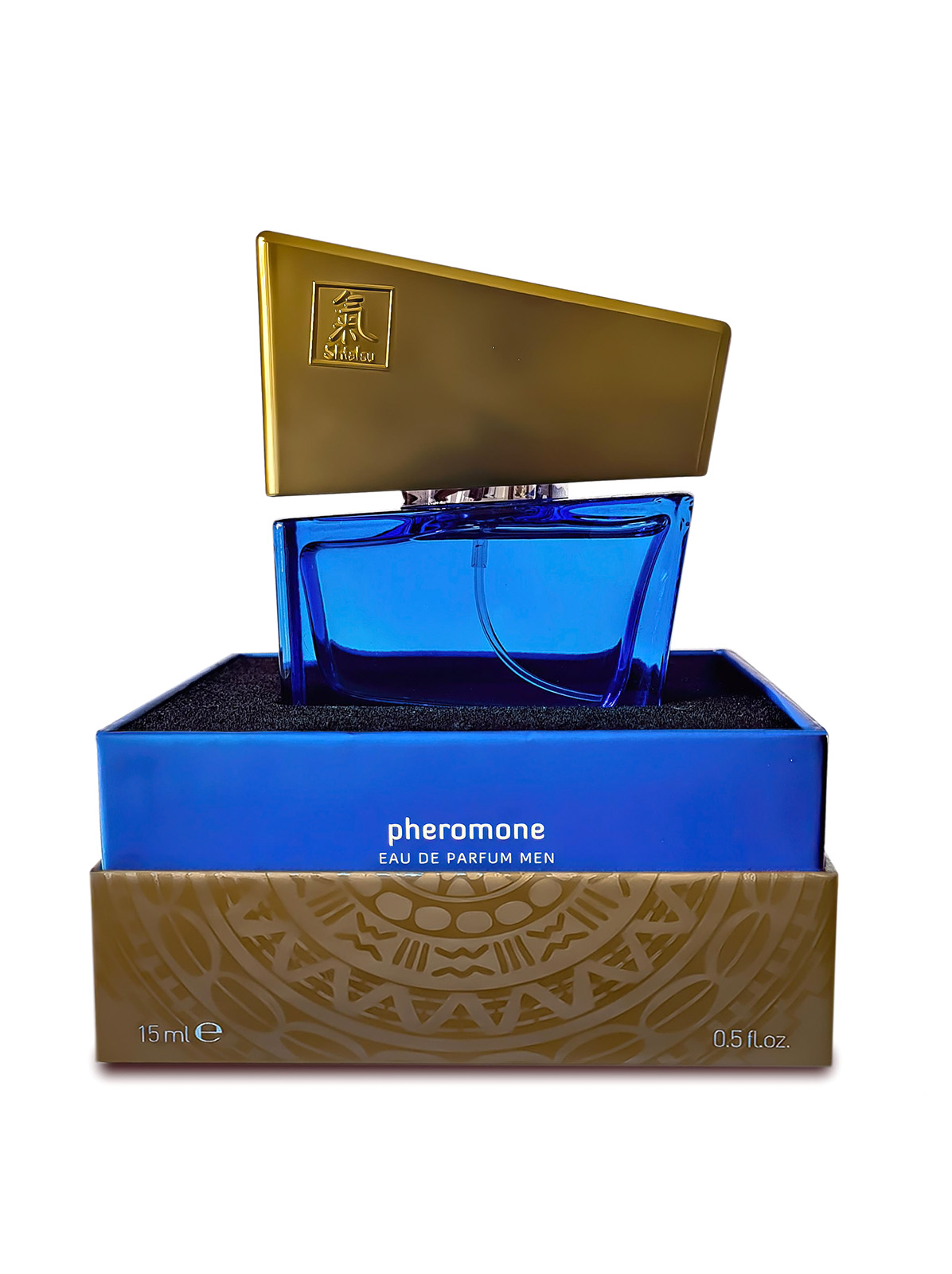 Парфуми з феромонами чоловічі Shiatsu Pheromone Fragrance men darkblue 15 мл - фото 1