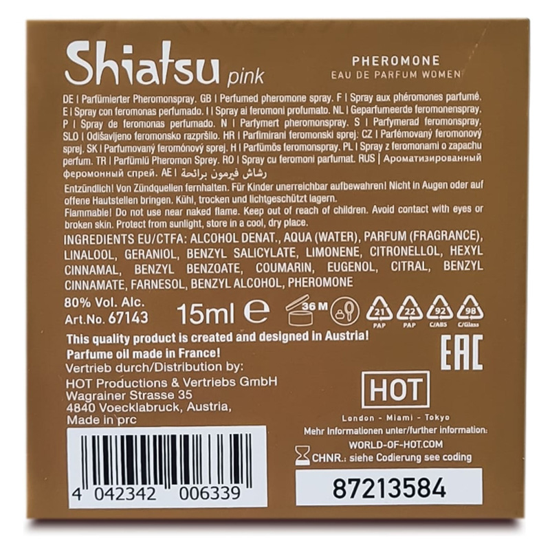 Парфуми з феромонами жіночі Shiatsu Pheromone Fragrance women pink 15 мл - фото 4