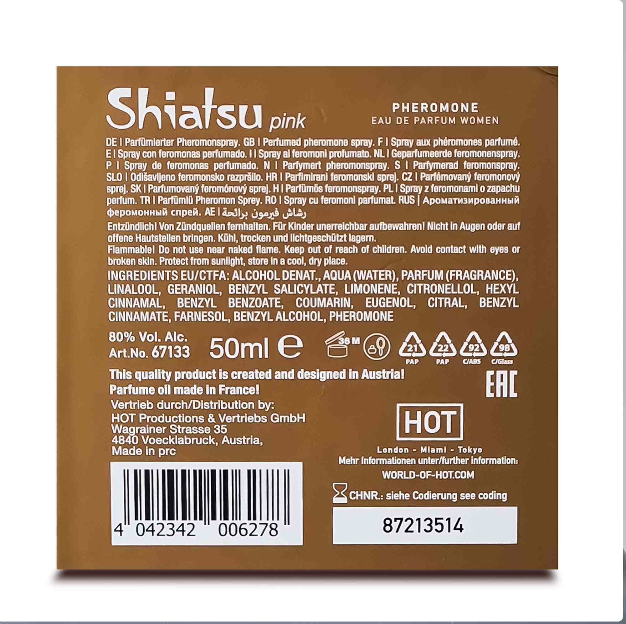 Парфуми з феромонами жіночі Shiatsu Pheromone Fragrance women pink 50 мл - фото 5