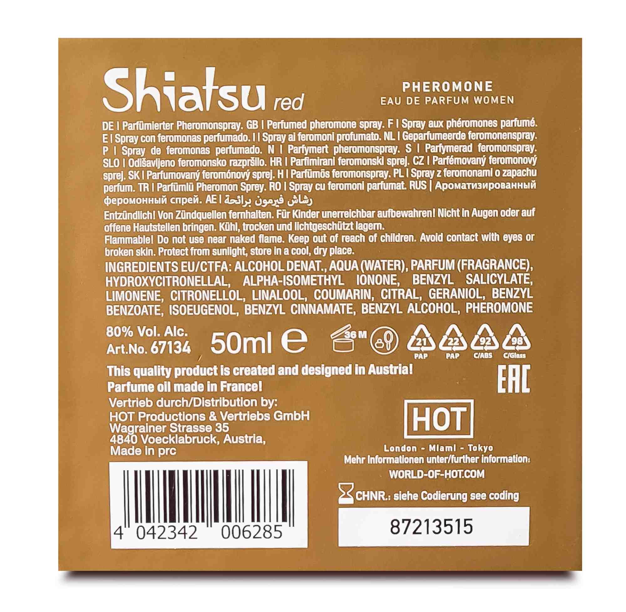 Духи с феромонами женские Shiatsu Pheromone Fragrance women red — изображение 7