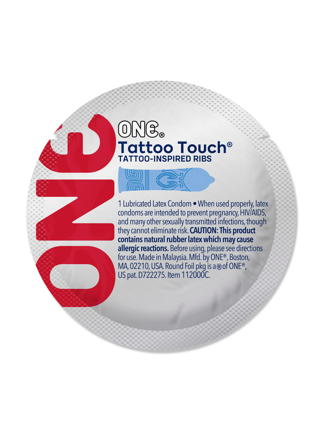 Презервативи One Tattoo Touch сині