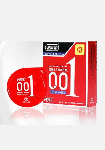 Презервативы из натурального латекса Muaisi Red 001, 3 шт