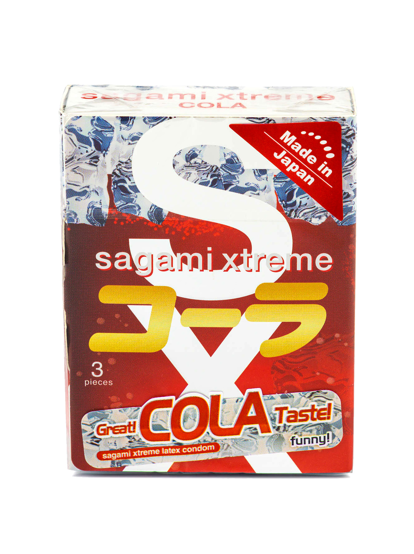 Супертонкі латексні презервативи Sagami Xtreme Cola flavor 3 шт - фото 1