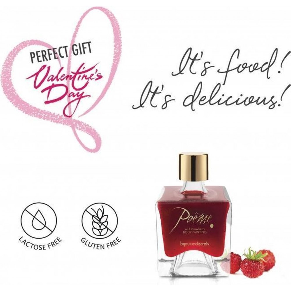 Їстівна фарба для тіла Bijoux Indiscrets Poеme - Wild Strawberry