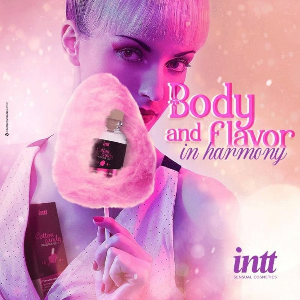 Їстівний масажний гель для інтимних зон Intt Cotton Candy