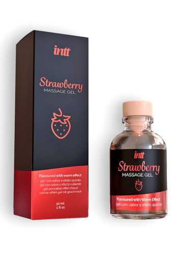 Їстівний масажний гель для інтимних зон Intt Strawberry 30 мл - фото 1
