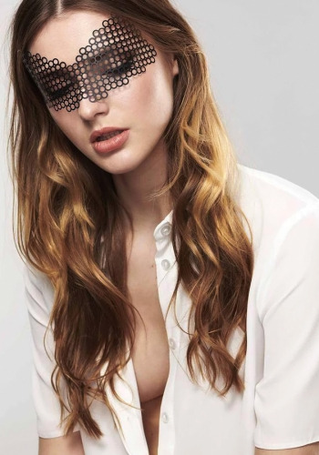 Маска самоклеюча вінілова Bijoux Indiscrets чорна - фото 1