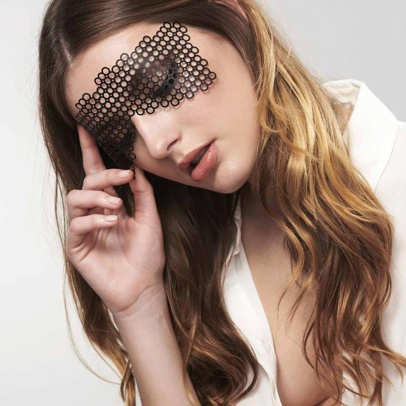 Маска самоклеюча вінілова Bijoux Indiscrets чорна- фото 2