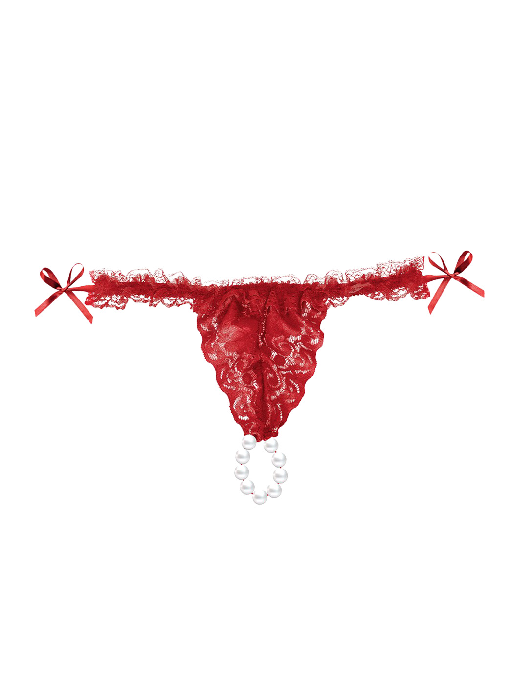 Набір з трусиків і лубриканта Intt Brazilian Panty Red - Зображення 3