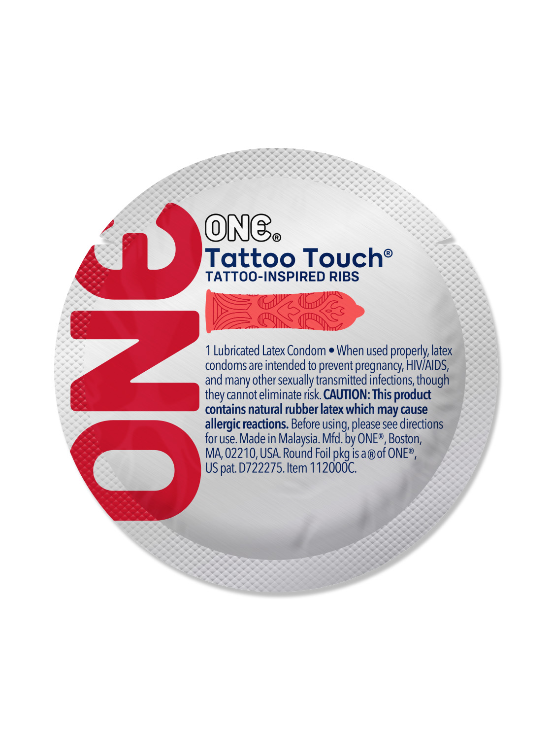 Презервативи One Tattoo Touch червоні