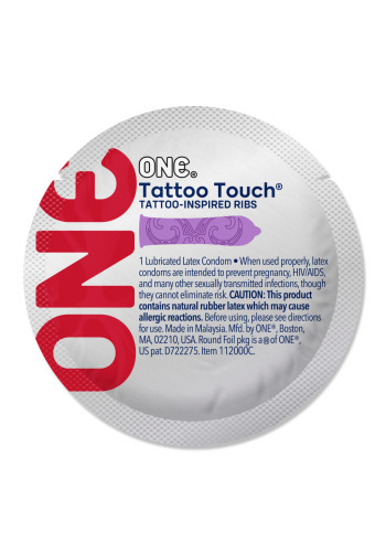 Презервативи One Tattoo Touch фіолетові