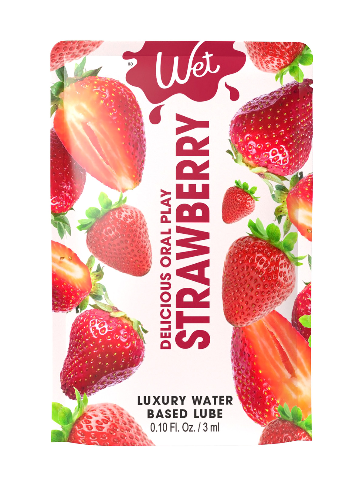 Пробник Лубрикант їстівний зі смаком полуниці Wet Strawberry