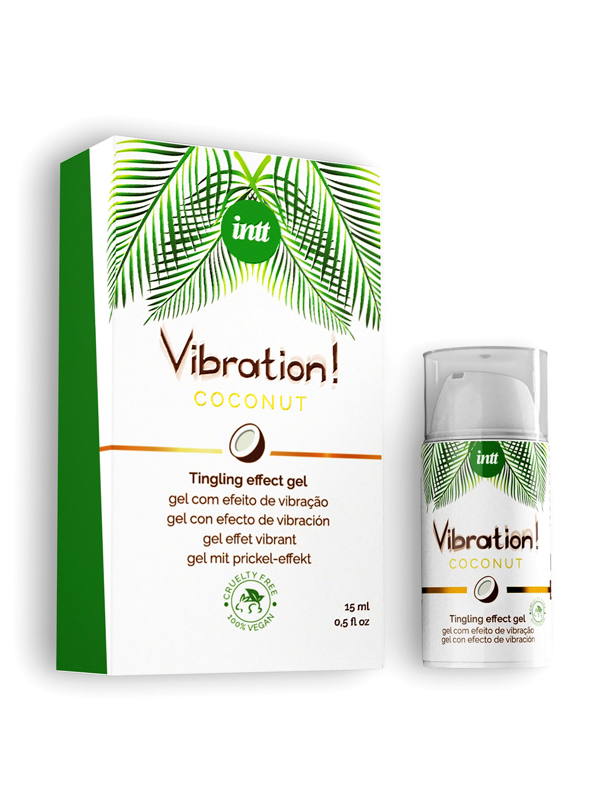 Рідкий вібратор Intt Vibration Coconut New 100% Vegan 15 мл - фото 1