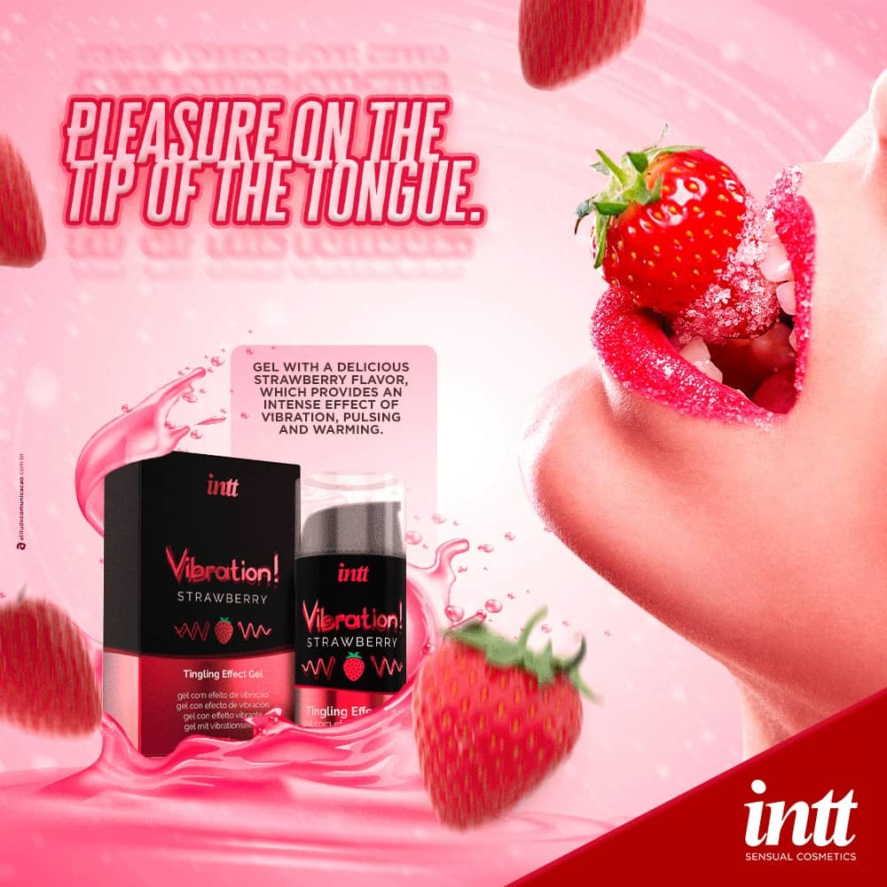 Рідкий вібратор Intt Vibration Strawberry 15 мл - фото 6