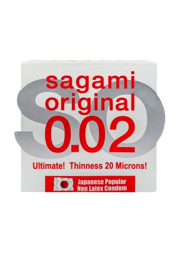 Японский ультратонкий презерватив без латекса 0.02 Sagami (1 шт)