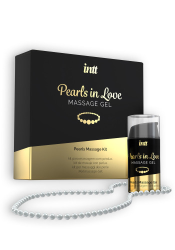 Набір для інтимного масажу Intt Pearls in Love з гелем і перловим намистом - фото 1