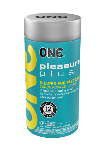 Набір презервативів One Pleasure Plus з мішечком на кінці та внутрішніми ребрами