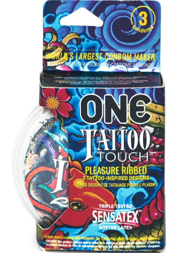 Презервативи з рельєфним малюнком One Tattoo Touch