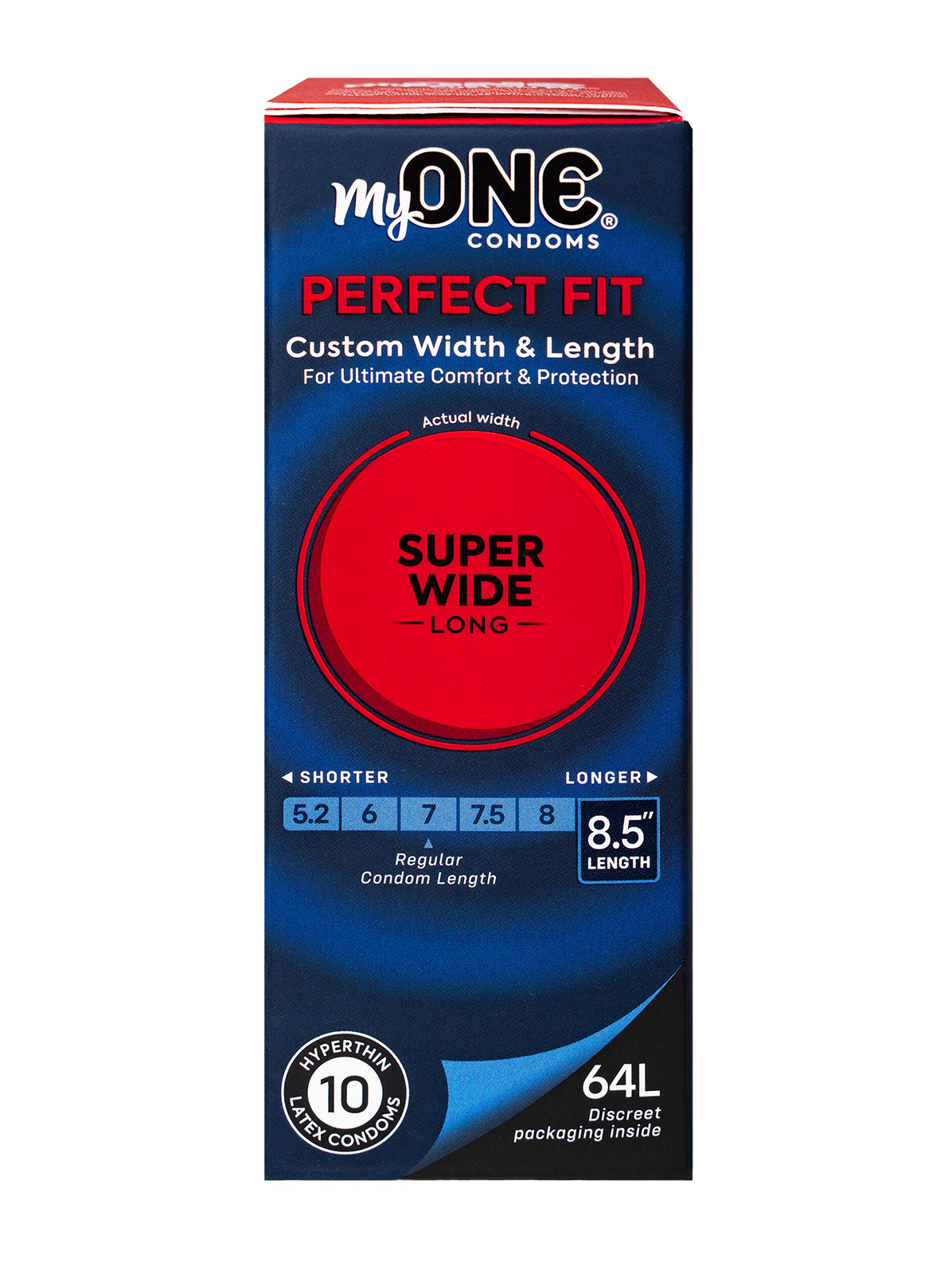 Презервативи великі MyONE Super Wide & Long 64L, 10 шт
