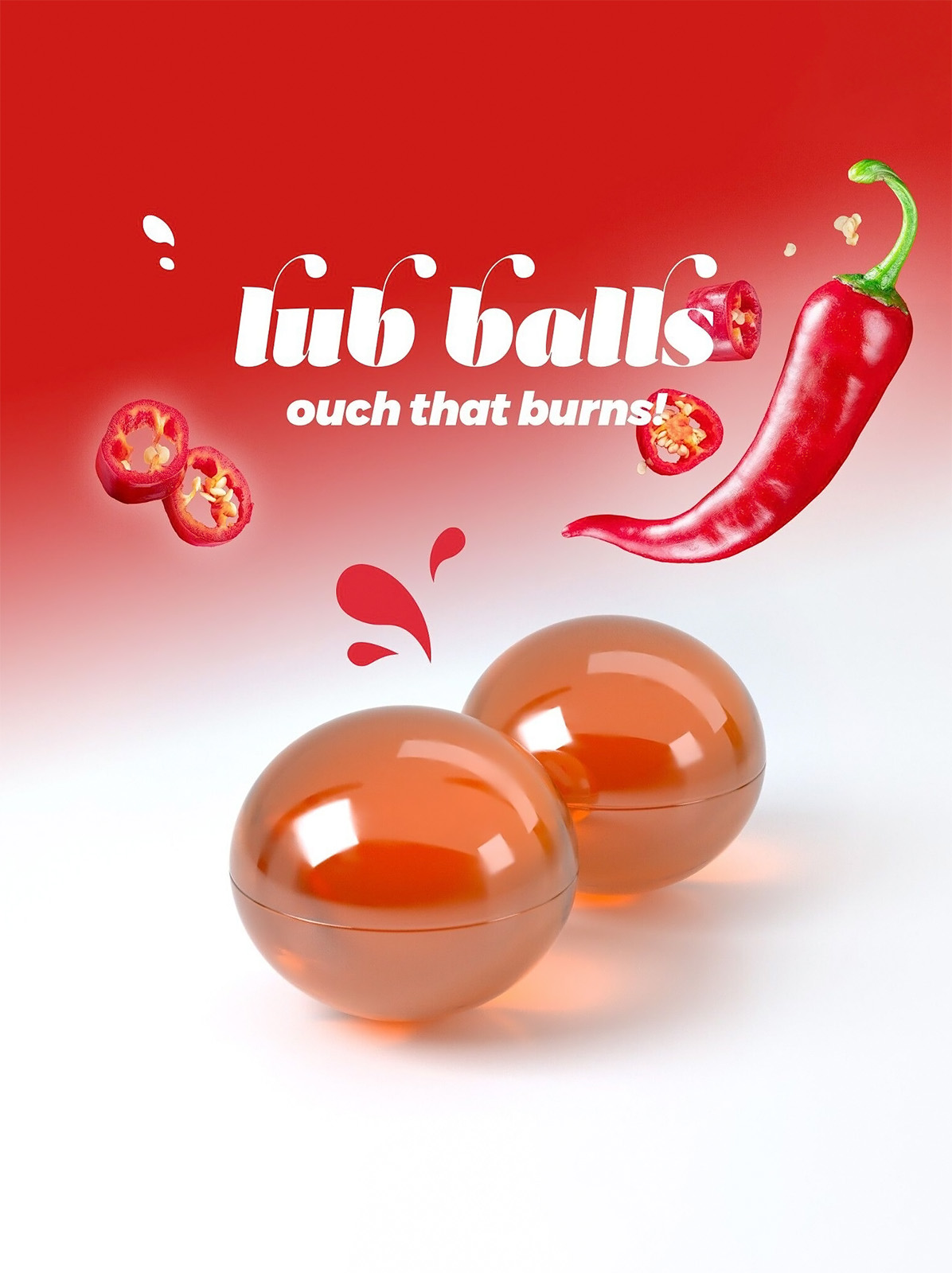 Масажні вибухові кульки з перцем Crushious Lub Balls Hot - фото 1