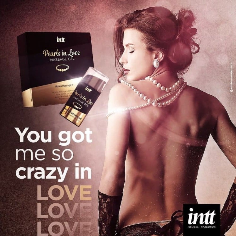 Набір для інтимного масажу Intt Pearls in Love з гелем і перловим намистом - фото 4