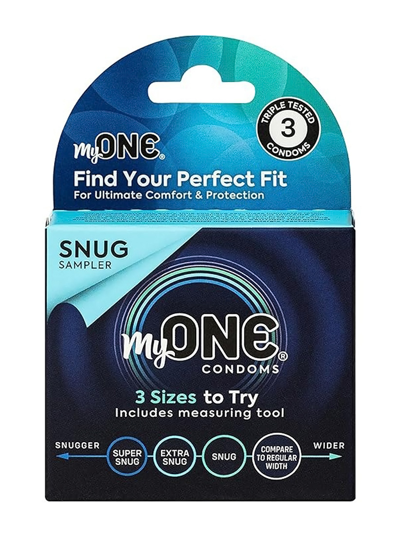 Набір презервативів із 3-х розмірів MyONE Snug Sampler - фото 1