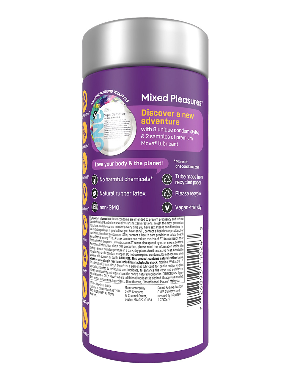 Набір різних презервативів One Mixed Pleasures, 24 шт - Зображення 2