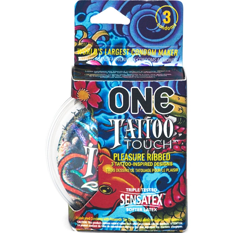 Презервативи з рельєфним малюнком One Tattoo Touch
