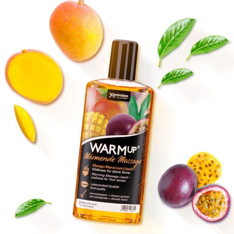Їстівна мас-сажна олія з розігрівальним ефектом WARMup Mango Maracuya