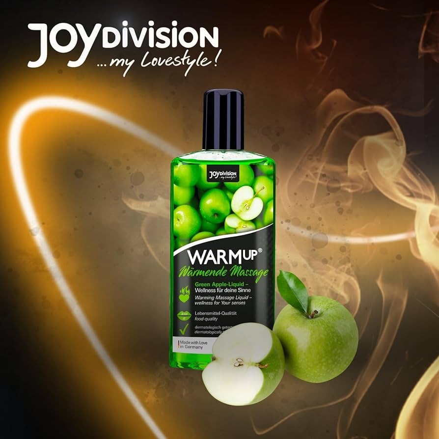 Їстівна масажна олія з розігрівальним ефектом WARMup Green Apple