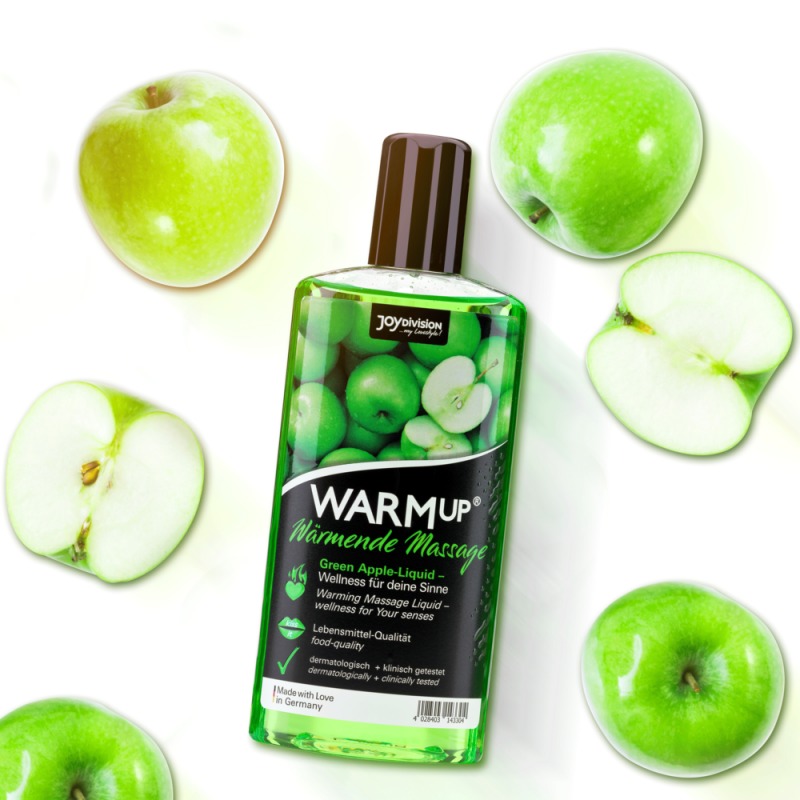 Їстівна масажна олія з розігрівальним ефектом WARMup Green Apple