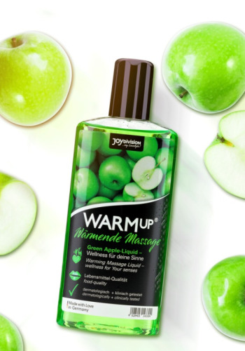 Їстівна масажна олія з розігрівальним ефектом WARMup Green Apple