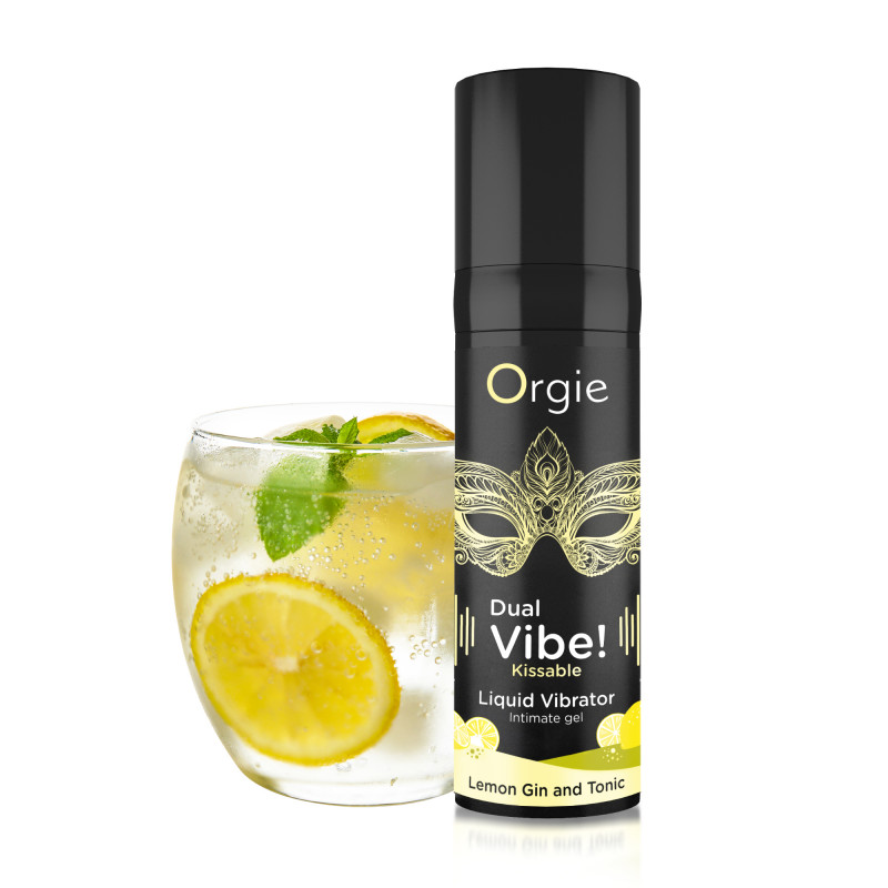 Рідкий вібратор DUAL VIBE коктейль Джин-тонік лимон