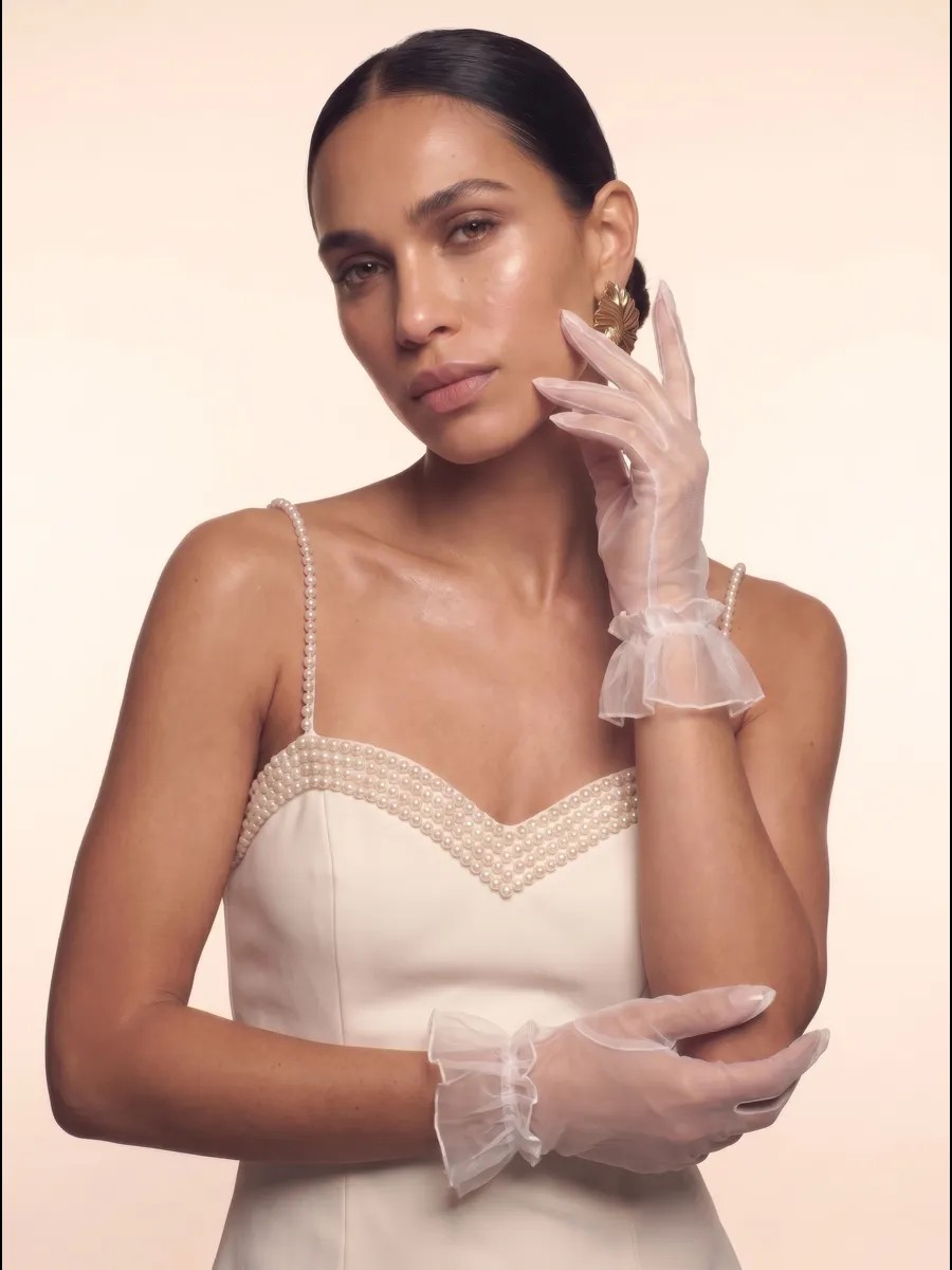 Рукавички Gloves model 18 White - Зображення 3