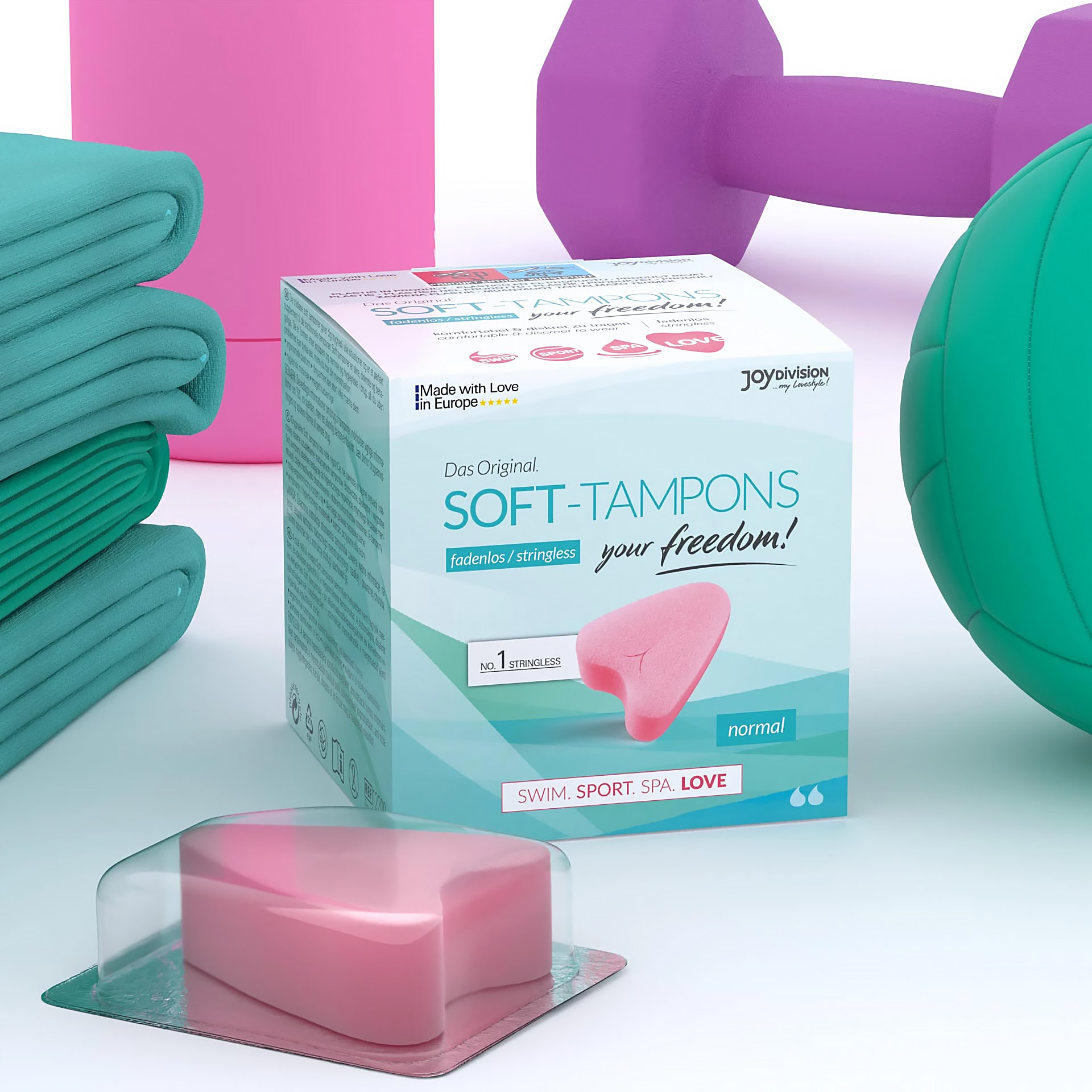 Тампоны Soft-Tampons Normal JoyDivision для секса, спорта, спа во время менструации